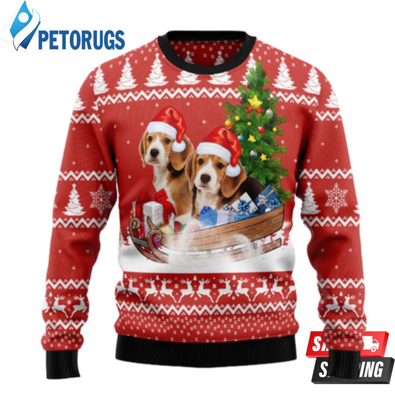 Beagle Dashing Ugly Christmas Sweaters