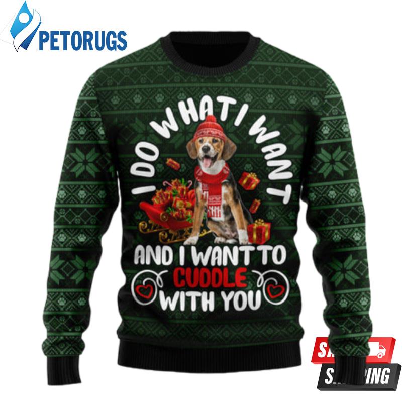 Beagle I Want Ugly Christmas Sweaters