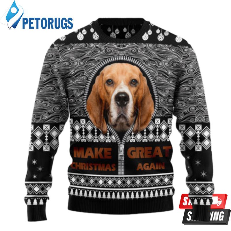 Beagle Make Christmas Great Again Ugly Christmas Sweaters