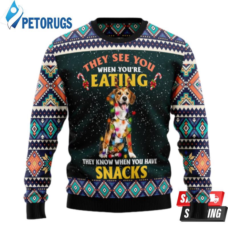 Beagle Snack Ugly Christmas Sweaters