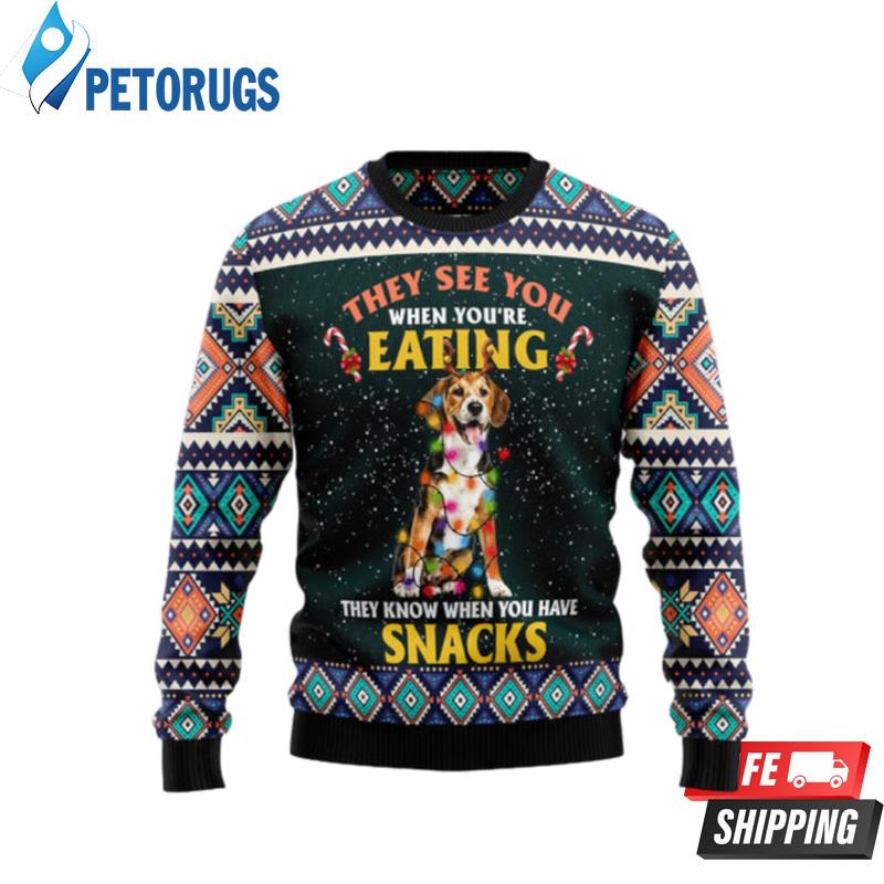 Beagle Snack Ugly Christmas Sweaters