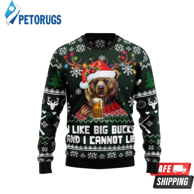 Bear Hunting And Beer Ugly Christmas Sweaters