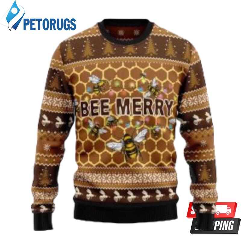 Bee Merry Ugly Christmas Sweater Ugly Christmas Sweaters