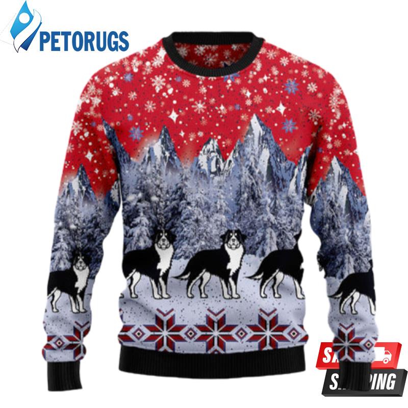 Bernese Mountain Dog Snow Ugly Christmas Sweaters