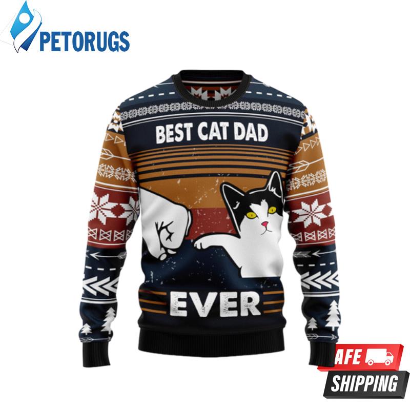 Best Cat Dad Ever Ugly Christmas Sweaters