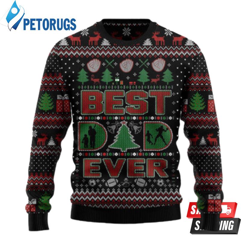 Best Dad Ever Ugly Christmas Sweaters