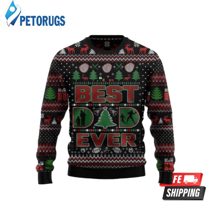 Best Dad Ever Ugly Christmas Sweaters