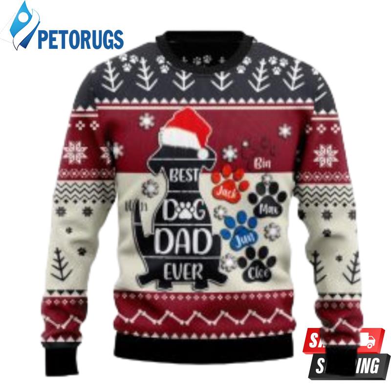 Best Dog Dad Ever Ugly Christmas Sweaters