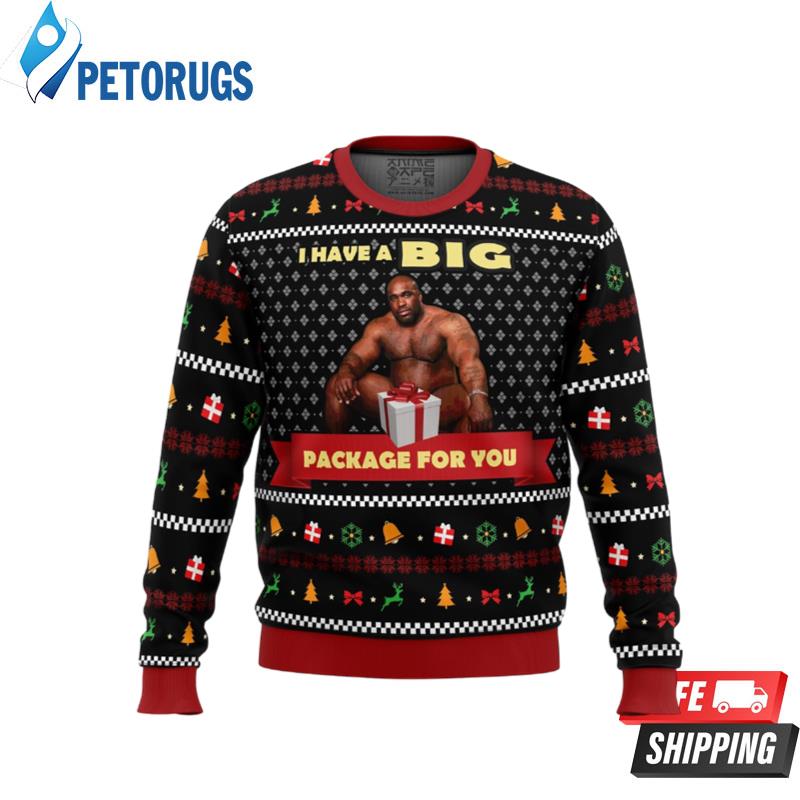 Big Package Barry Wood Meme Ugly Christmas Sweaters