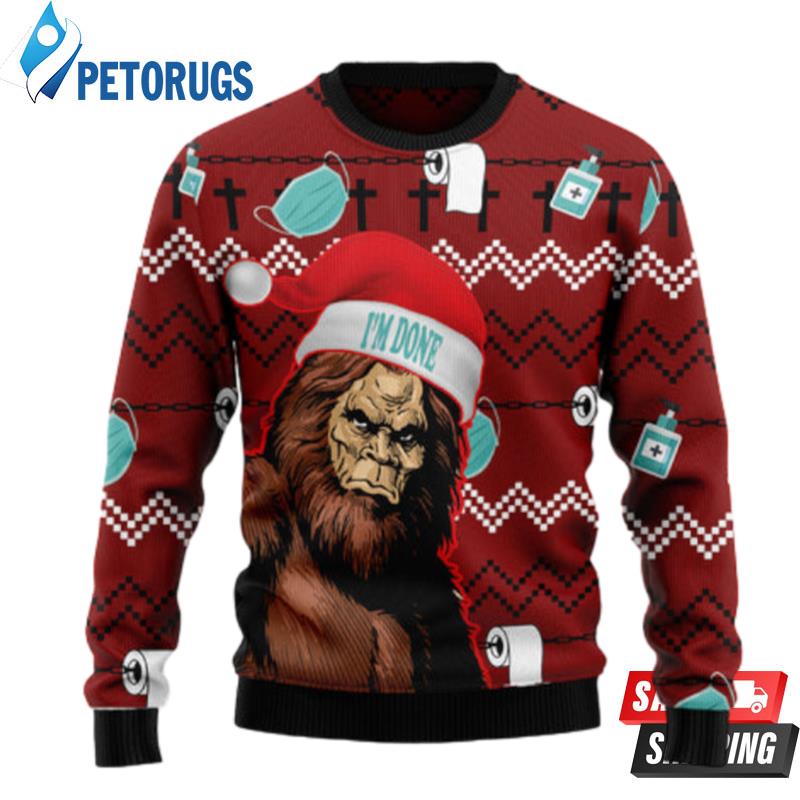 Bigfoot Done Ugly Christmas Sweaters