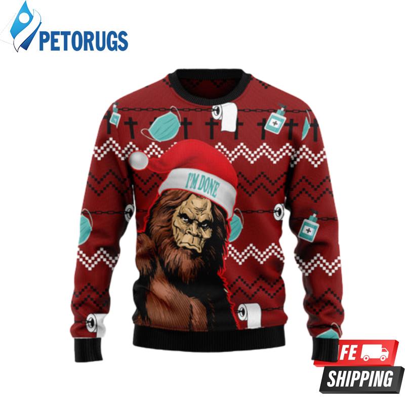 Bigfoot Done Ugly Christmas Sweaters