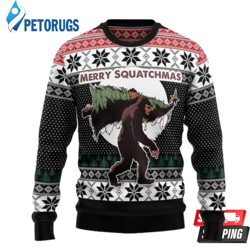 Bigfoot Squatchmas Ugly Christmas Sweaters