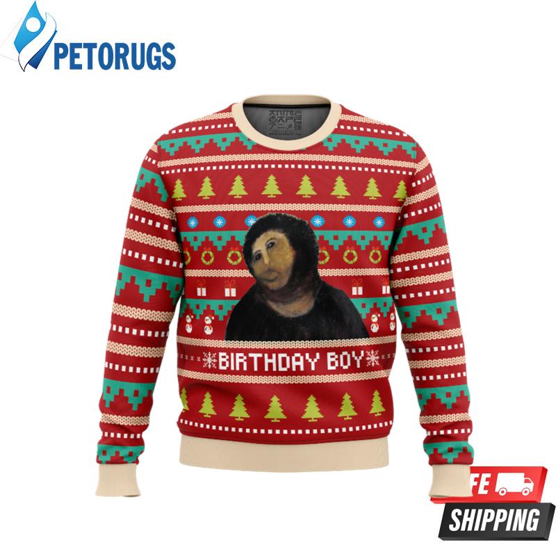 Birthday Boy Potato Jesus Ugly Christmas Sweaters