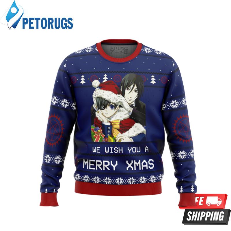 Black Butler Merry Xmas Ugly Christmas Sweaters