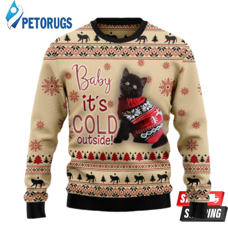 Black Cat Baby Ugly Christmas Sweaters