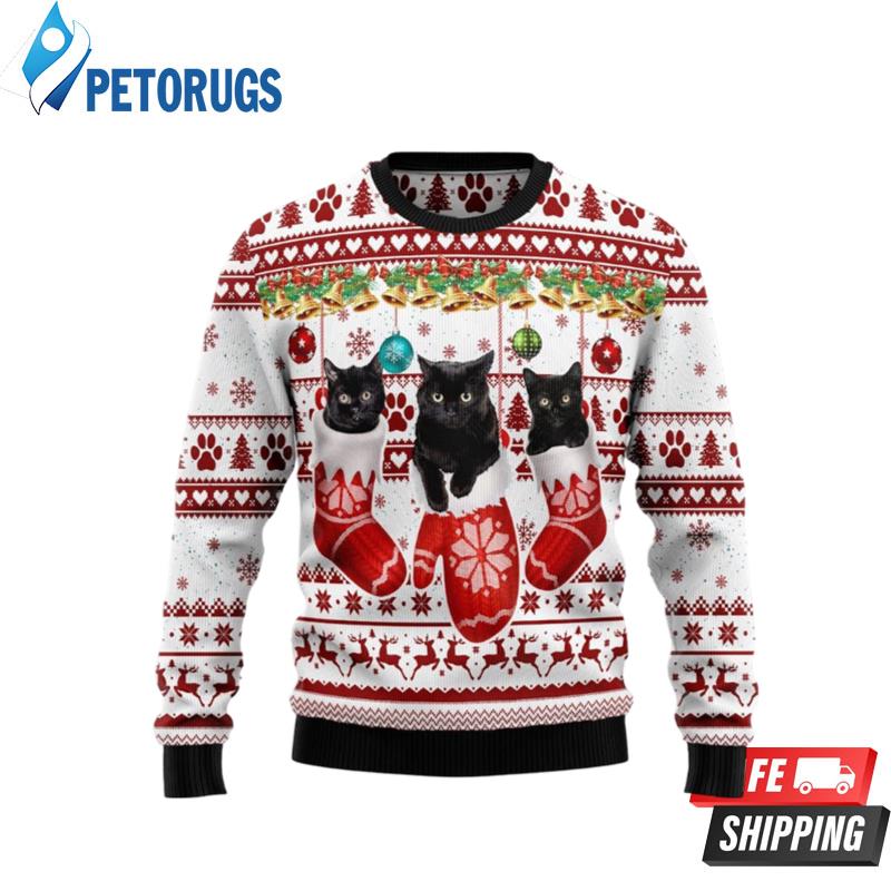 Black Cat Gift Ugly Christmas Sweaters