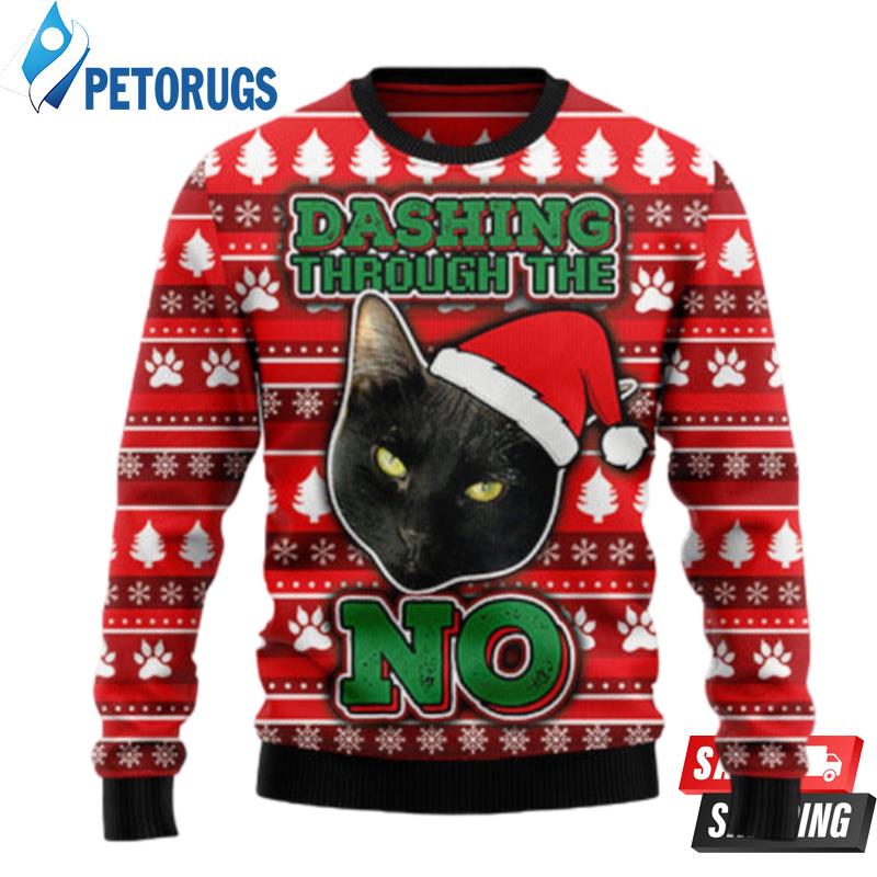 Black Cat HT92307 Ugly Christmas Sweater Ugly Christmas Sweaters