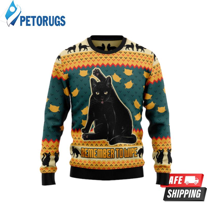 Black Cat Ugly Christmas Sweaters