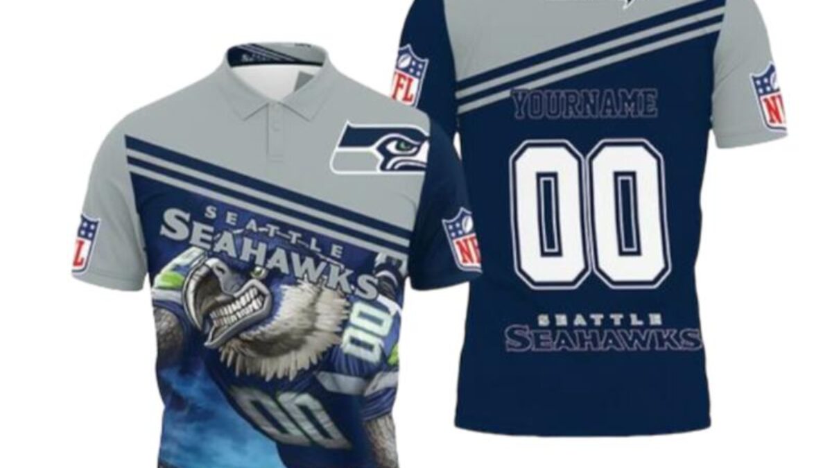 Seattle Seahawks Womens Jersey Shirt Size L Football Fan Gear 3/4