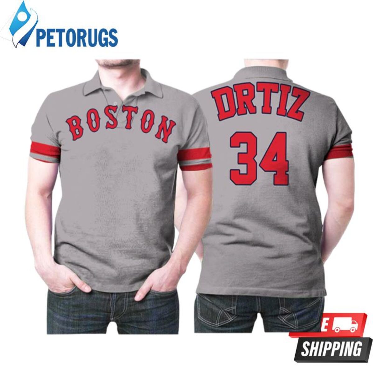 David Ortiz Player Name and Number Shirt By Majestic