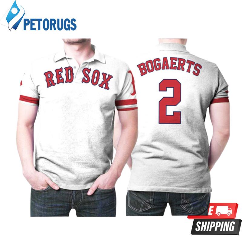 Boston Red Sox Xander Bogaerts 2 Mlb Baseball Majestic Cool Base Player White 2019 Style Gift For Boston Fans Polo Shirts