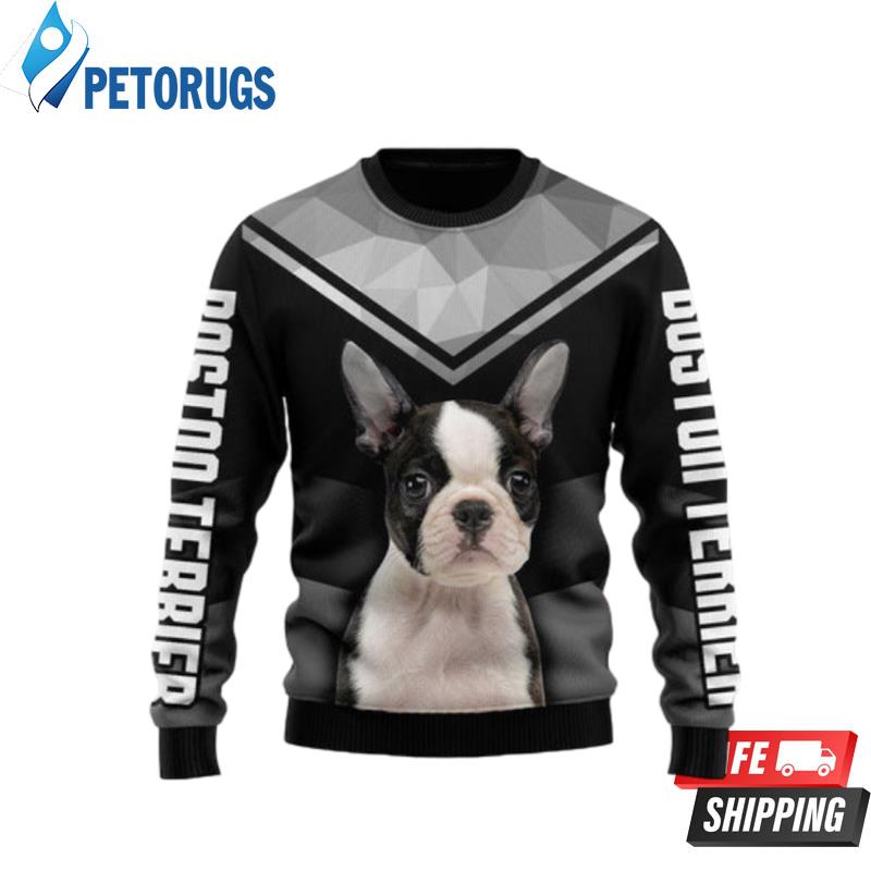 Boston Terrier Ugly Christmas Sweaters