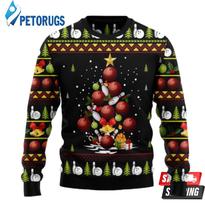 Bowling Ugly Christmas Sweater Peto Rugs