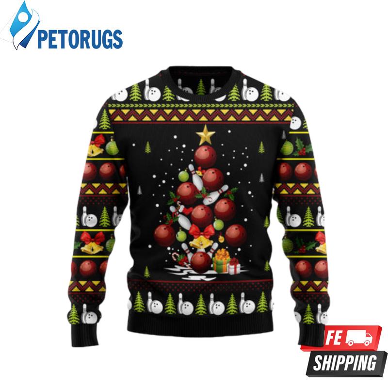 Bowling Christmas Tree Ugly Christmas Sweaters