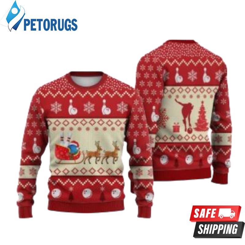 Bowling Reindeer Christmas Ugly Christmas Sweaters