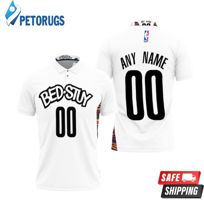Brooklyn Nets Nba Basketball Team Logo 2020 City Edition New Arrival White Brooklyn Fans Polo Shirts