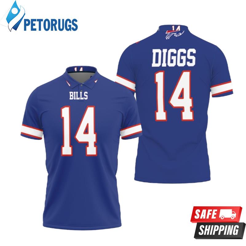 Buffalo Bill Stefon Diggs 14 2020 Nfl Blue Inspired Style Polo Shirts