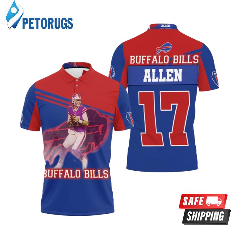 Buffalo Bills Afc East Division Champions Josh Allen 17 Art Polo Shirts