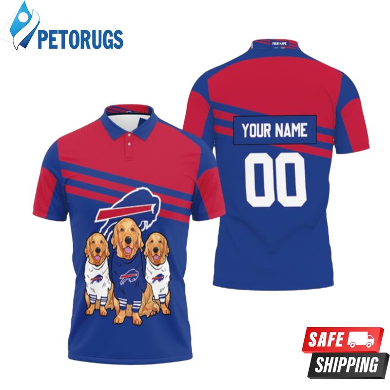 Buffalo Bills Golden Retriever 2020 Afc East Champions For Fans Personalized Polo Shirts