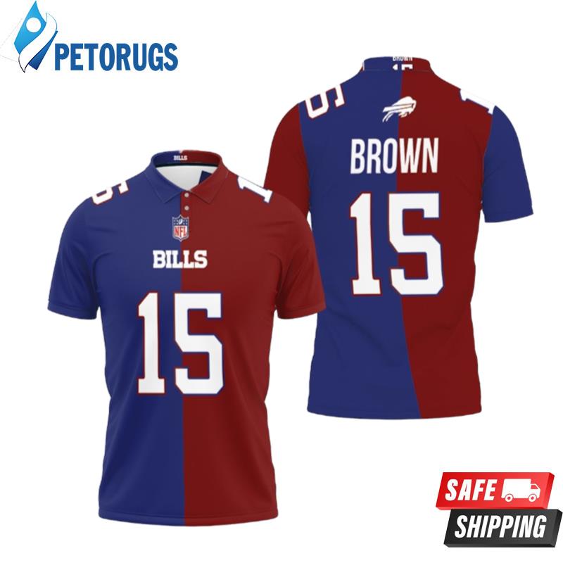 Buffalo Bills John Brown #15 Great Player Nfl Vapor Limited Royal Red Two Tone Style Polo Shirts