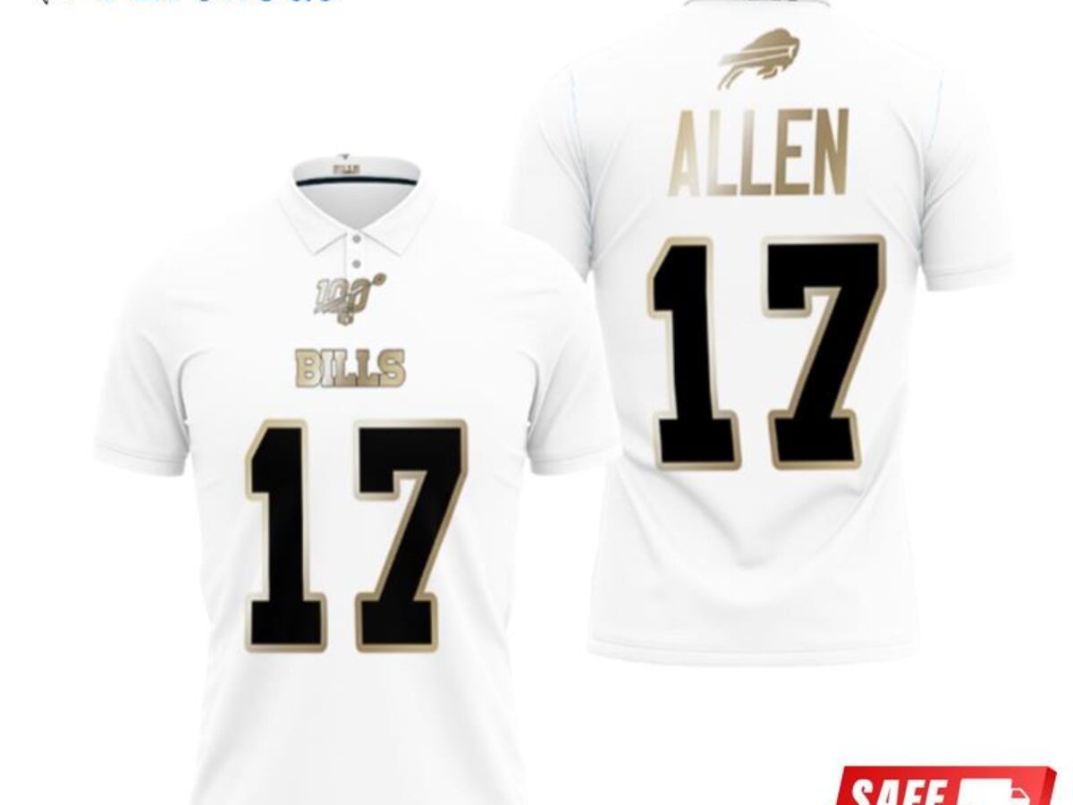 Design Buffalo Bills Josh Allen #17 Nfl Great Player American Football  White Vintage Bills Fans Polo Shirts - Peto Rugs