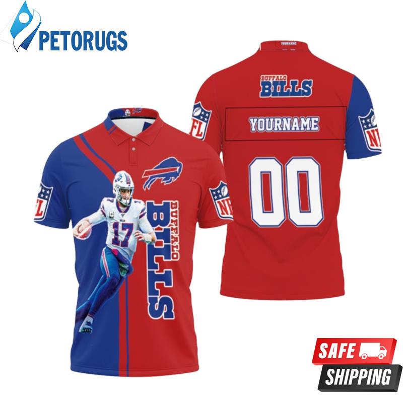 Design Buffalo Bills Josh Allen #17 Nfl Great Player American Football  White Vintage Bills Fans Polo Shirts - Peto Rugs