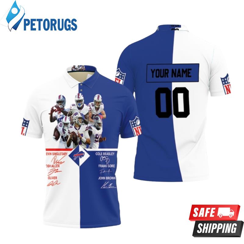 Buffalo Bills Key Players Signed Personalized Polo Shirts