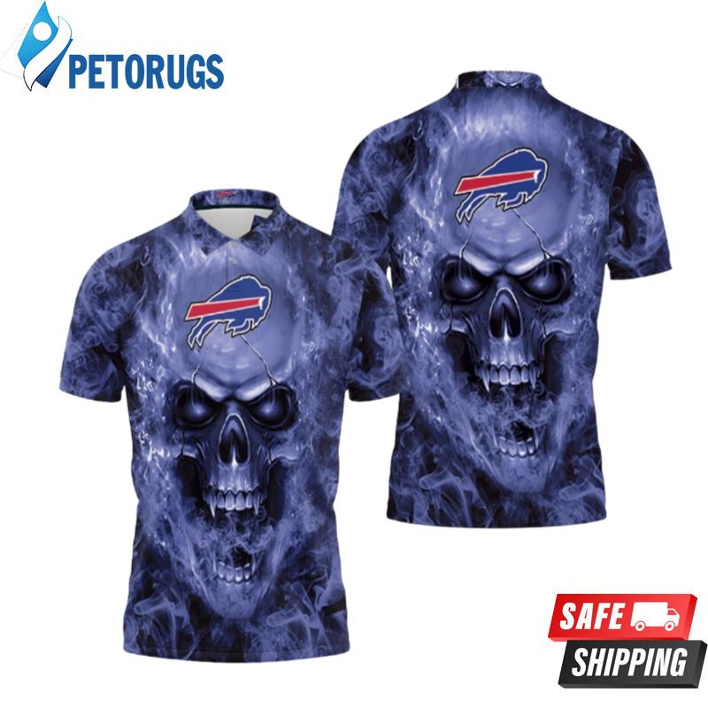 Buffalo Bills Nfl Fans Skull Polo Shirts
