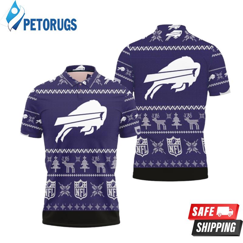 Buffalo Bills Nfl Ugly Christmas Printed Sweat Ugly Polo Shirts