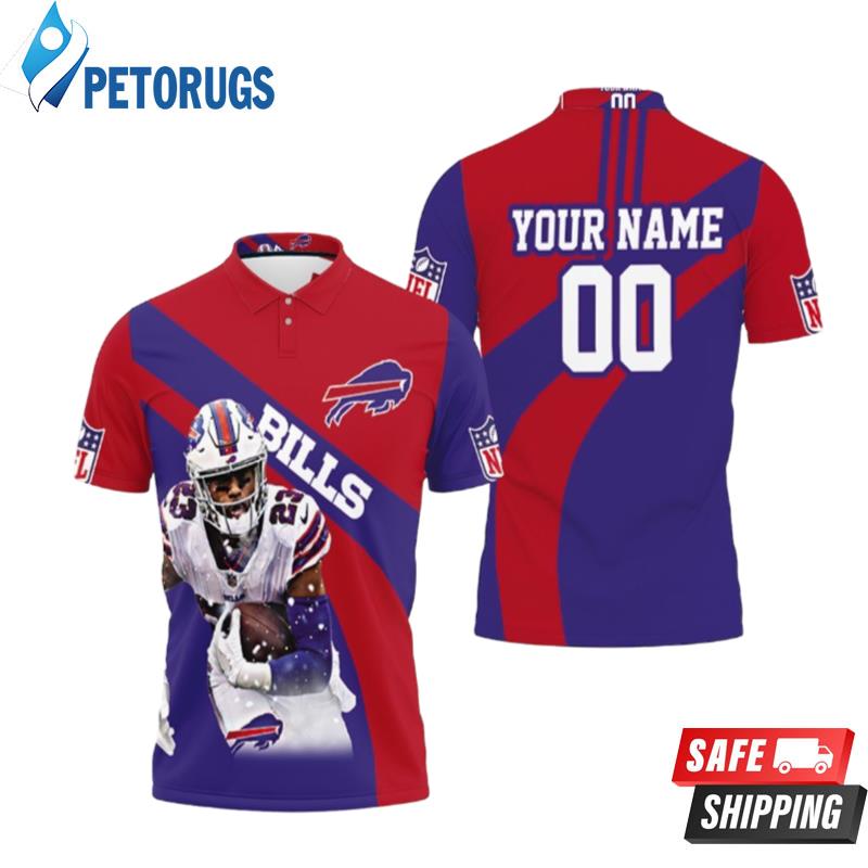 Buffalo Bills Number 23 Aaron Williams With Sign Personalized Polo Shirts