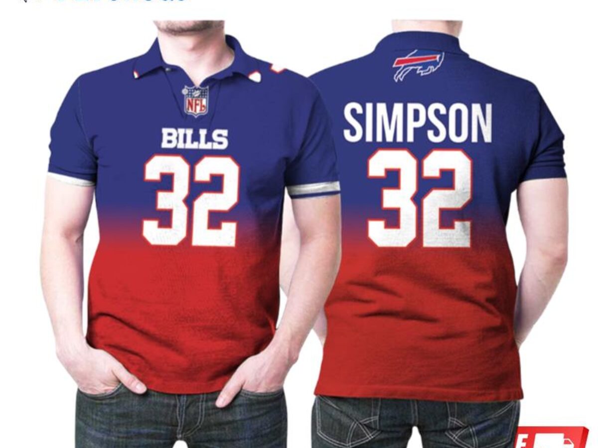 Buffalo Bills 32 O J Simpson Men Royal Vintage Jersey Inspired Style Polo  Shirt in 2023