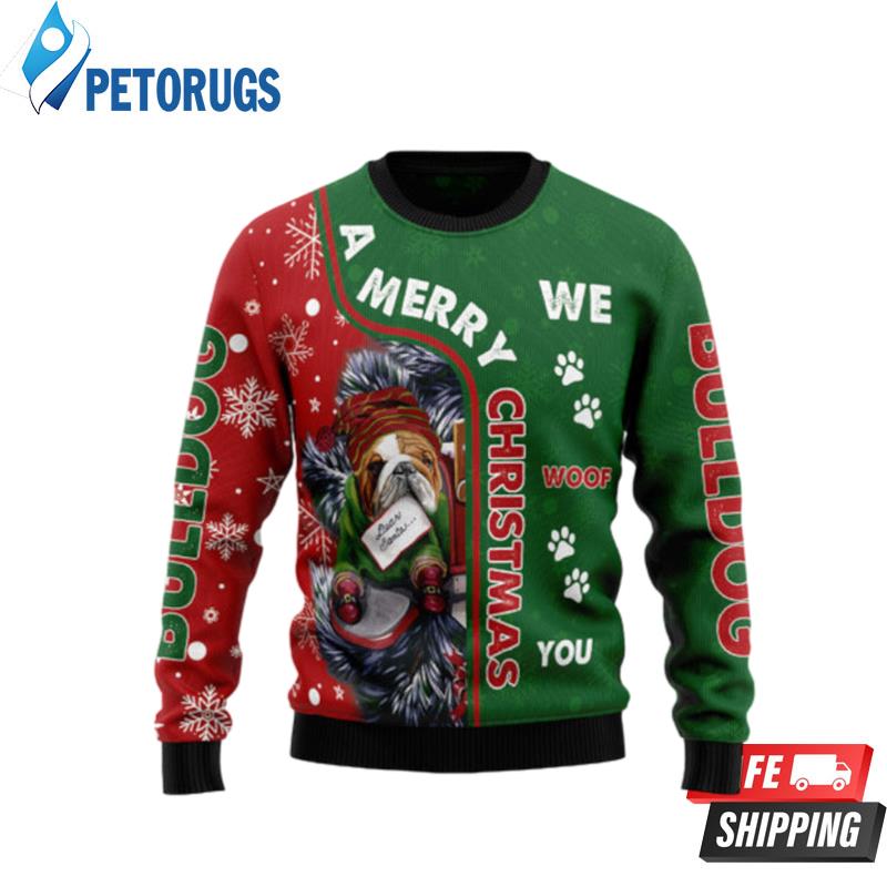 Bulldog 2 Ugly Christmas Sweaters