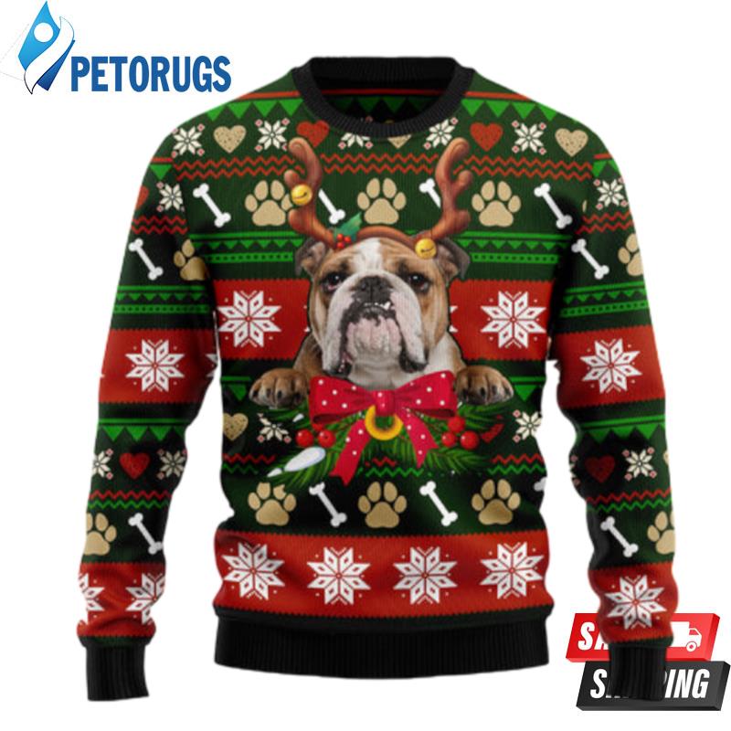 Bulldog Funny Ugly Christmas Sweaters