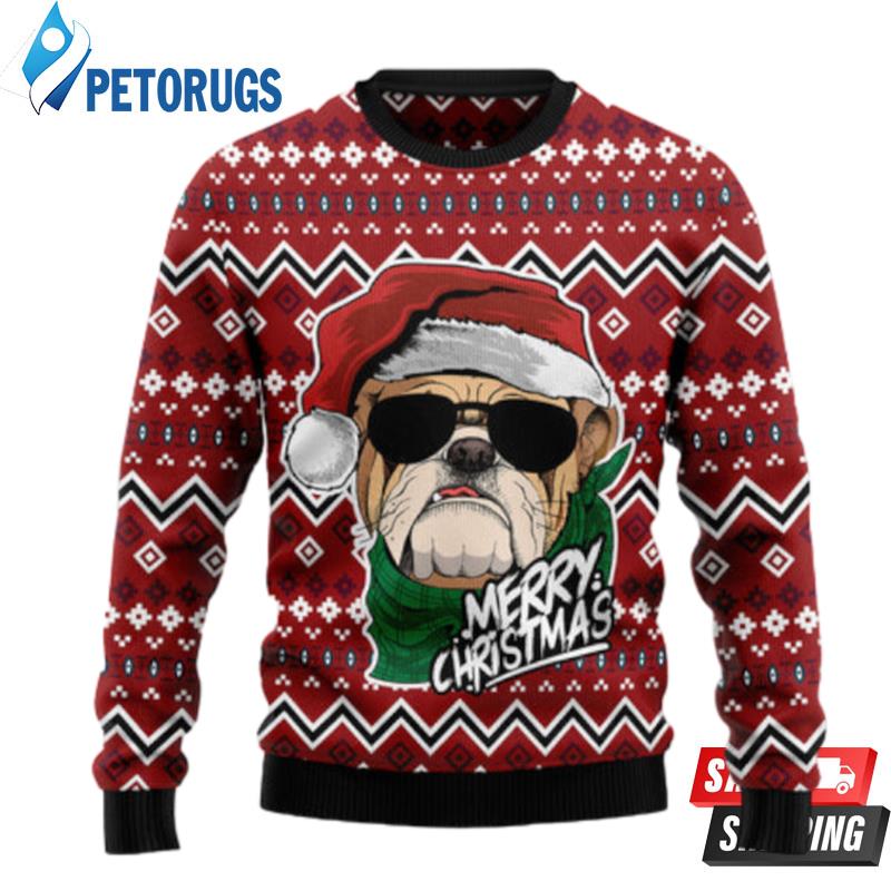 Bulldog Merry Christmas Ugly Christmas Sweaters