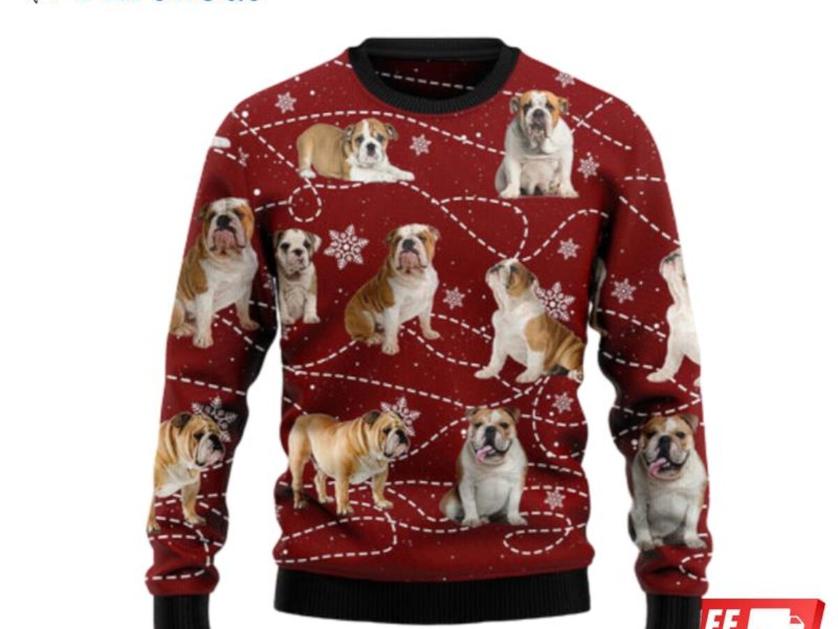 bulldog xmas jumper