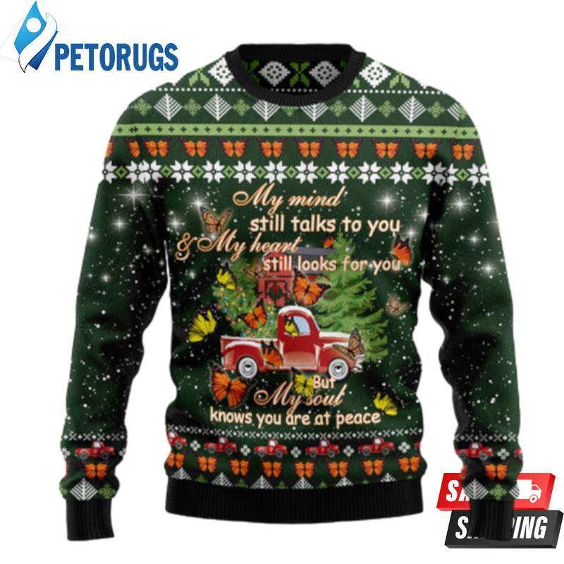 Butterfly Christmas Season My Mind Ugly Christmas Sweaters