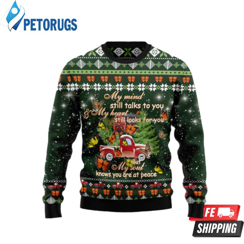 Butterfly Christmas Season My Mind Ugly Christmas Sweaters