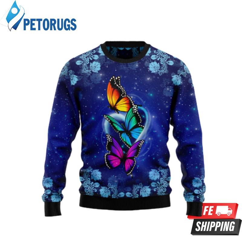 Butterfly Galaxy Ugly Christmas Sweaters