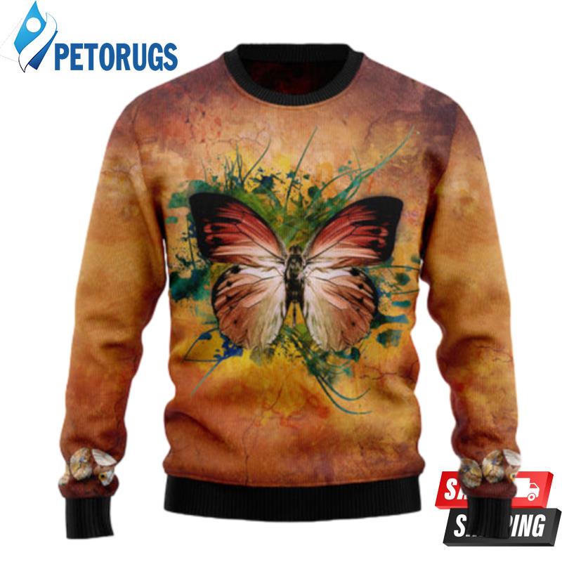 Butterfly Vintage Ugly Christmas Sweaters