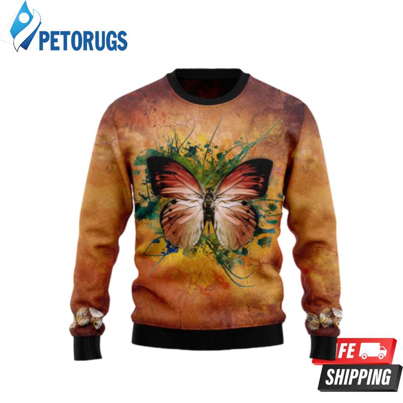 Butterfly Vintage Ugly Christmas Sweaters